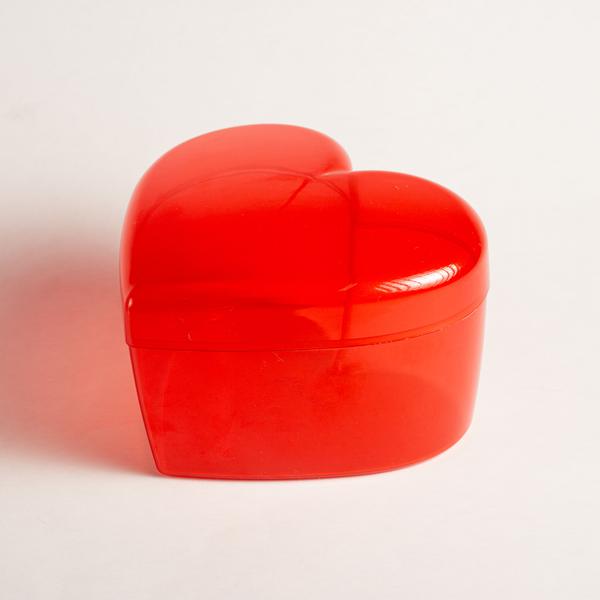 CAKE BOX CORACAO COM TAMPA VERMELHA 750ML UN BLUE STAR