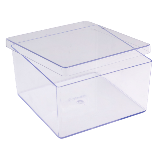 CAKE BOX QUADRADA COM TAMPA 1,500ML UN BLUE STAR