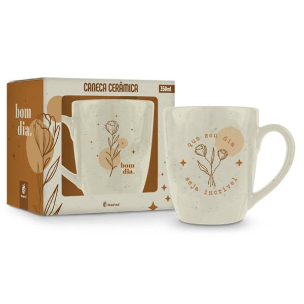 CANECA CERAMICA PRIME 350ML BOM DIA UN