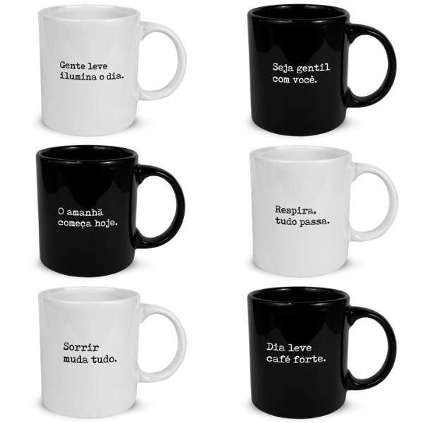 CANECA CERAMICA RETA BEM ESTAR UN CERAMICA REGINA