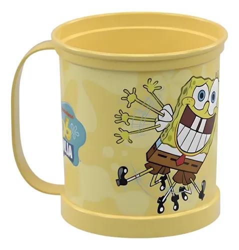 CANECA CLASSICA C/ TAMPA 360ML BOB ESPONJA PLASUTIL