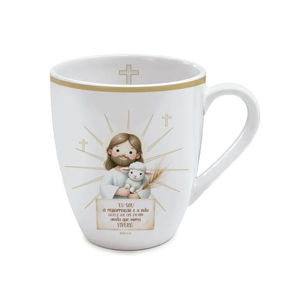 CANECA DE CERAMICA 330ML RESSURREICAO UN CROMUS