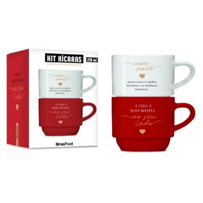 CANECA EMPILHADA DUPLA AO SEU LADO 210ML UN