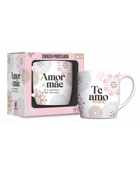 CANECA PORCELANA URBAN 300ML MAE MELHOR AMOR DO MUNDO UN