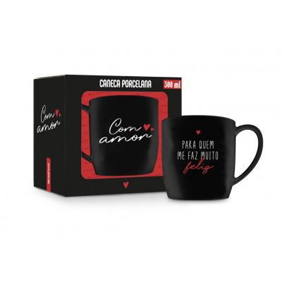 CANECA PORCELANA URBAN 300ML PARA QUEM ME FAZ MUITO FELIZ UN