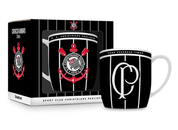CANECA PORCELANA URBAN 300ML TIMES CORINTHIANS 2