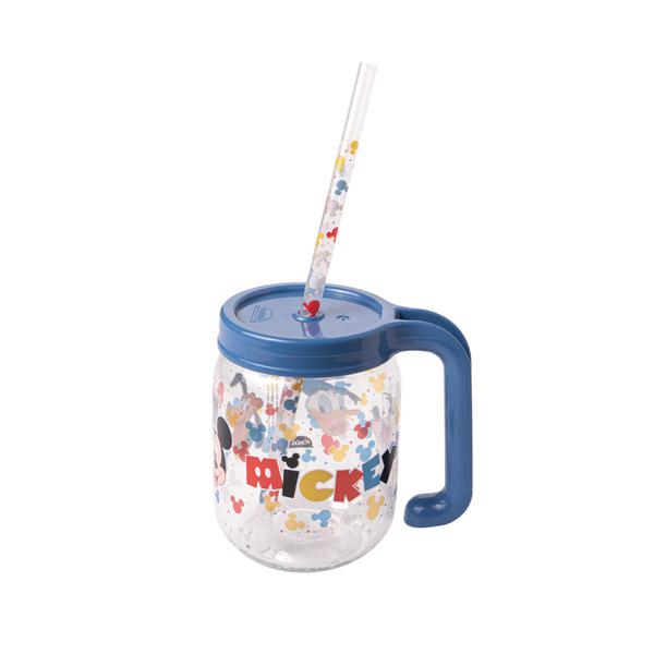 CANECA POTE COM CANUDO 450ML MICKEY UN PLASUTIL