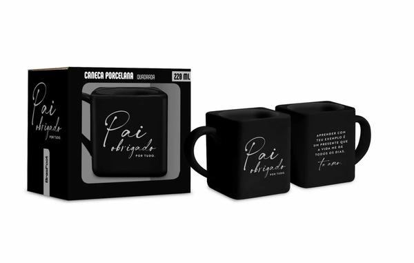 CANECA QUADRADA 220ML PAI OBRIGADO UN