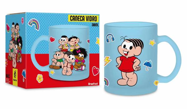 CANECA VIDRO DIAMOND 300ML TURMA DA MONICA UN