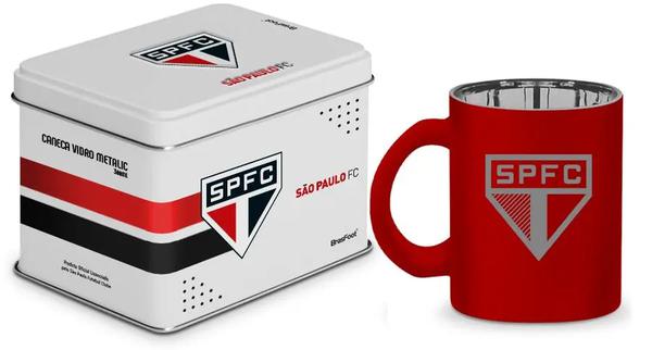 CANECA VIDRO DIAMOND METALIC LATA TIMES 300ML SAO PAULO UN