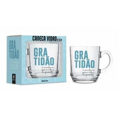 CANECA VIDRO ELEGANCE FE GRATIDAO E RECONHECER UN