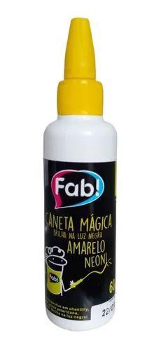 CANETA MAGICA EM GEL AMARELO NEON 60G FAB!