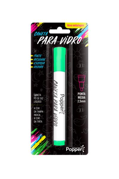 CANETA PO GIZ VERDE UN POPPER