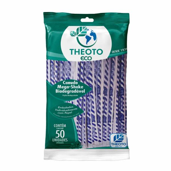 CANUDO BIODEGRADAVEL MEGA SHAKE 50UN THEOTO