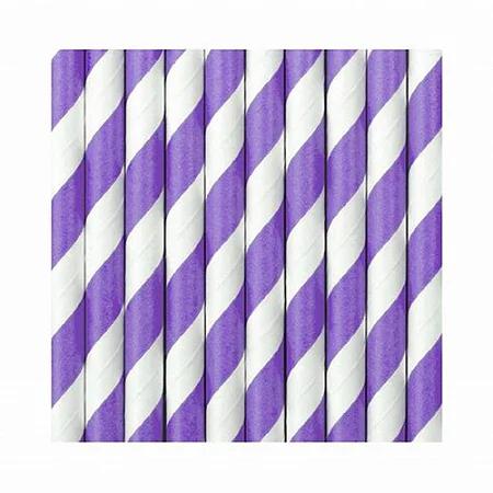 CANUDO PAPEL LISTRADO ROXO 25UN BPG