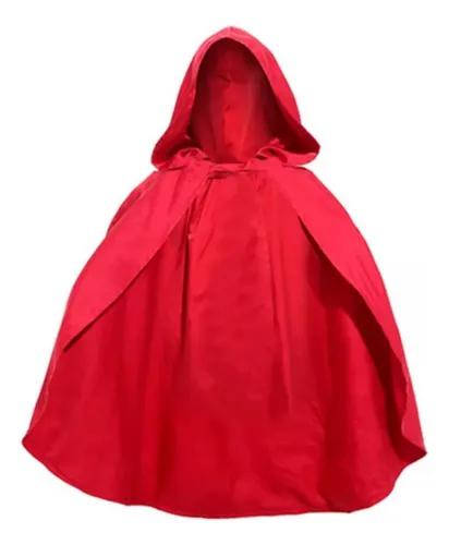 CAPA VERMELHA COM CAPUZ ADULTO HALLOWEEN UN BRDECOR