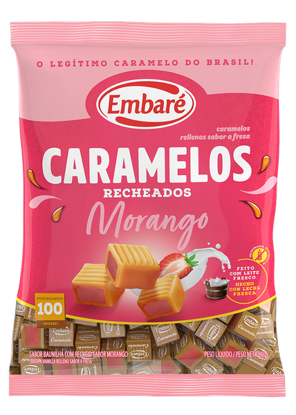 CARAMELO 633 LEITE/MORANGO 660G EMBARE