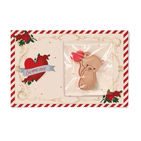 CARD P/BISCOITO HISTORIA DE AMOR 14,5X9,5CM 10UN CROMUS