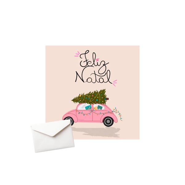 CARTAO PRESENTE NATAL FUSCA 04UN STICKR