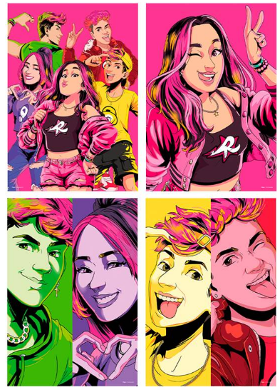CARTAZ DECORATIVO EMILLY VICK E DOS ROSA 04UN REGINA