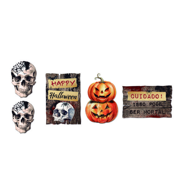 CARTAZ DECORATIVO ESPECIAL WELCOME HALLOWEEN C/5 UN CROMUS