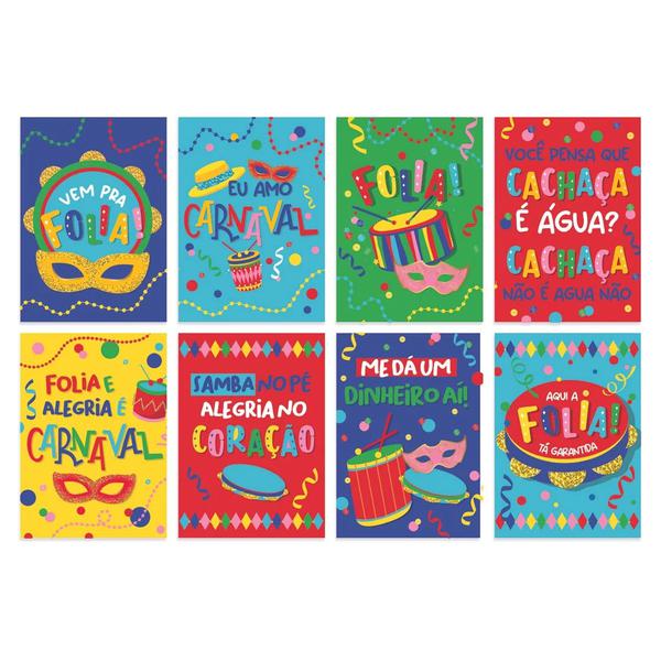 CARTAZ DECORATIVO FESTOU 25X35 C/8 UN CROMUS