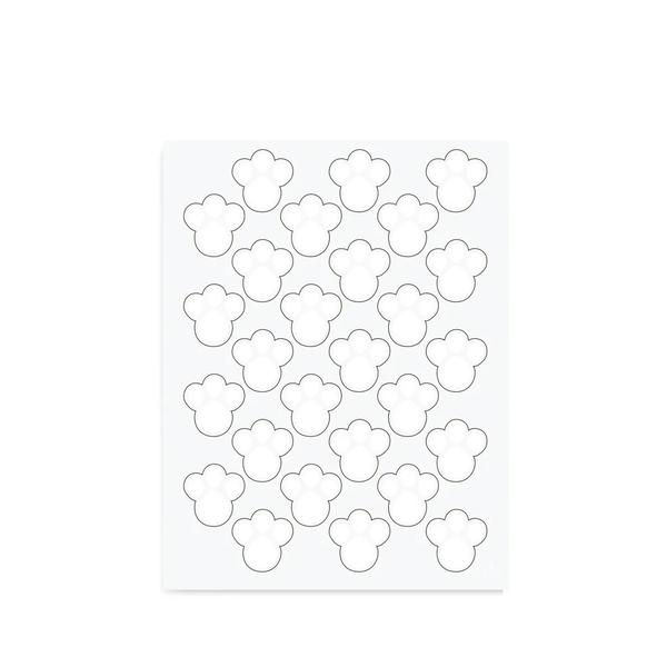 CARTELA ADESIVA TRANSPARENTE BRANCA P C/54 CROMUS