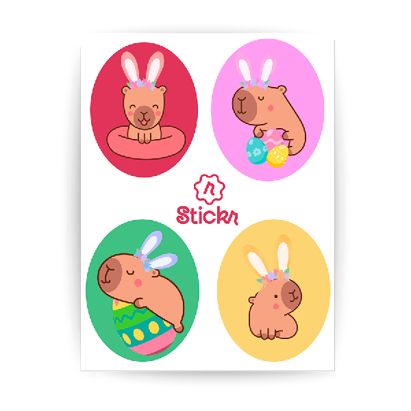 CARTELA ADESIVO CAPIPASCOA 20UN STICKR