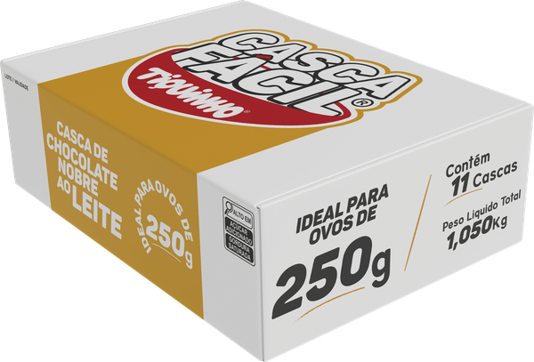 CASCA FACIL AO LEITE M 1,05KG/11UNID (OVOS 250G) TIQUINHO