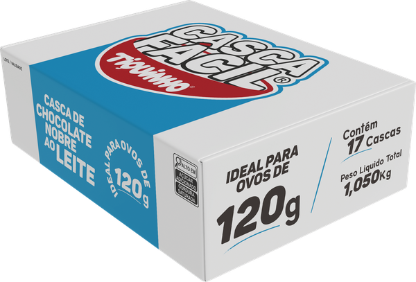 CASCA FACIL AO LEITE P 1,05KG/17UNID (OVOS 120G) TIQUINHO