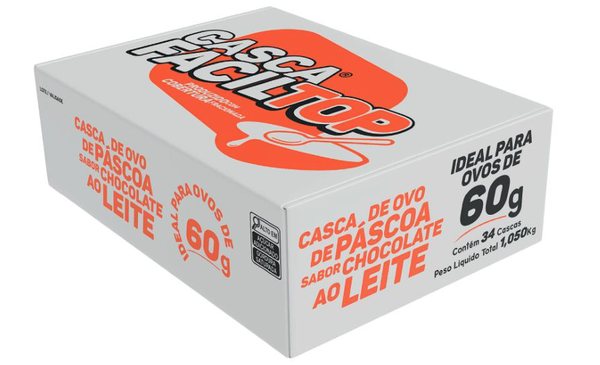 CASCA FACIL COBERTURA P 1,05KG/34UNID (OVOS 60G) TIQUINHO