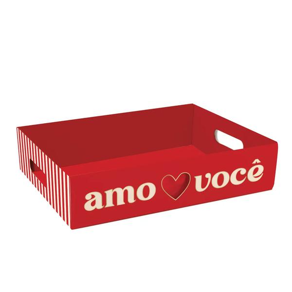 CESTA BANDEJA HISTORIA DE AMOR 26,4X19,4X6CM M UN CROMUS