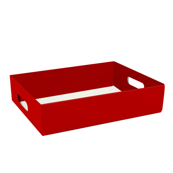 CESTA BANDEJA VERMELHA 22X15X6CM P UN CROMUS