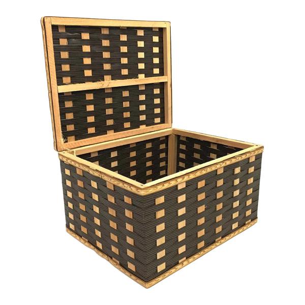 CESTA BAU SINTETICA COR MARROM TABACO 55X35X23 UBERCESTAS