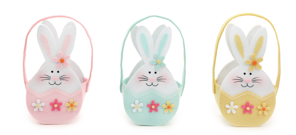 CESTA COELHO FELTRO ROS/AZL/AMA/BCO 30CM UN CROMUS