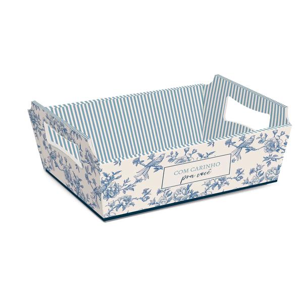 CESTA DE CARTAO P 18X13X7,5CM VERSALHES UN CROMUS