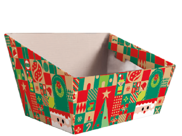 CESTA G 25X19X12CM PACOTINHOS DO NOEL UN JR EMBALAGENS