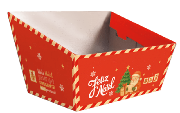 CESTA G 25X19X12CM QUERIDO NOEL UN JR EMBALAGENS
