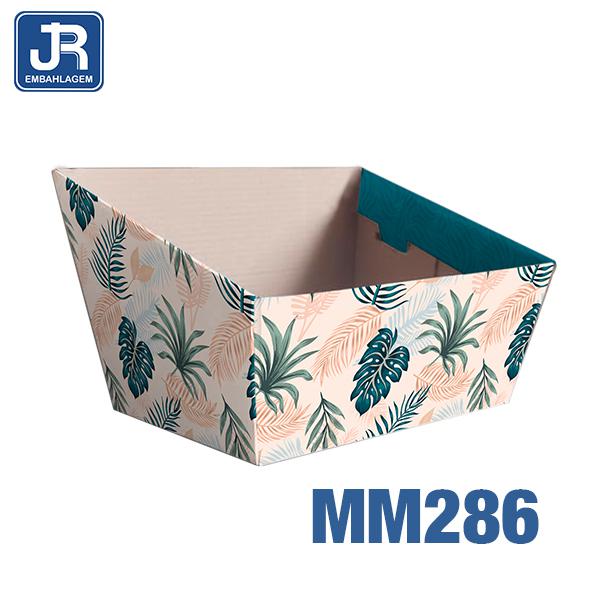 CESTA G 25X19X12CM TROPICAL BLUE UN JR EMBALAGENS