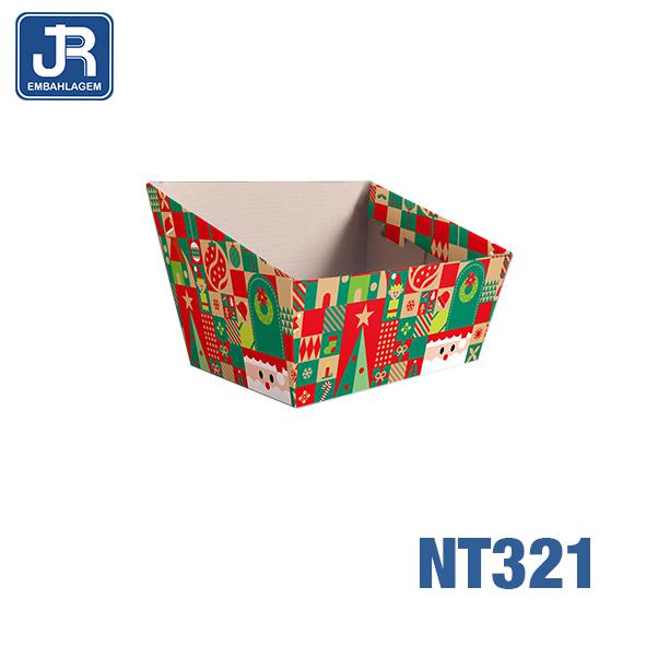 CESTA M 17X12,5X8CM PACOTINHOS DO NOEL UN JR EMBALAGENS