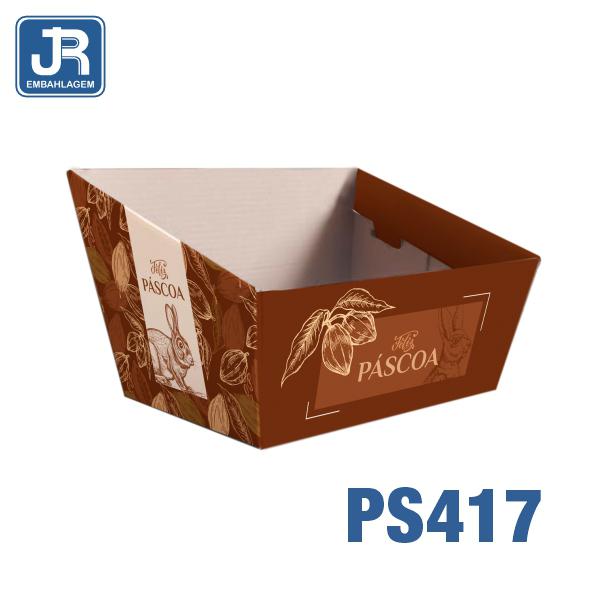 CESTA M 17X12,5X8CM PASCOA CACAU UN JR EMBALAGENS