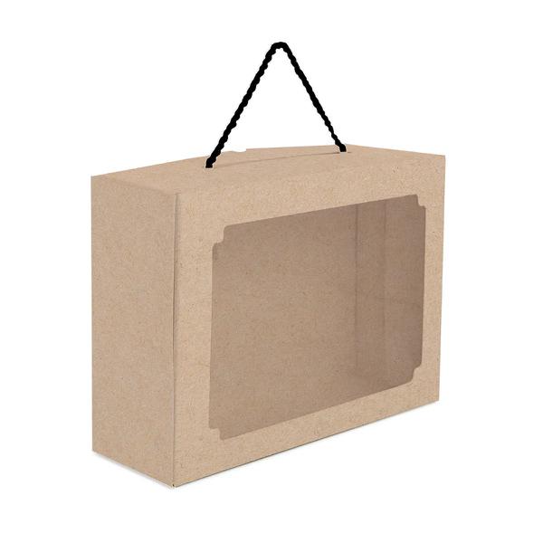 CESTA NA CAIXA C/VS E ALCA KRAFT 27X19,5X9CM P UN CROMUS