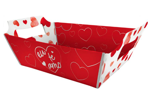 CESTA RIGIDA PARA PRESENTE AMORE UN REGINA