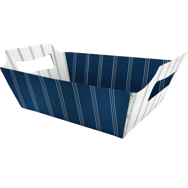 CESTA RIGIDA PARA PRESENTE AZUL ELEGANCE  UN REGINA