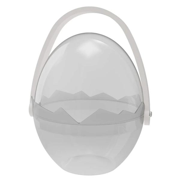 CESTINHA OVO 20,5CM C/ALCA CRISTAL UN PRODUFEST