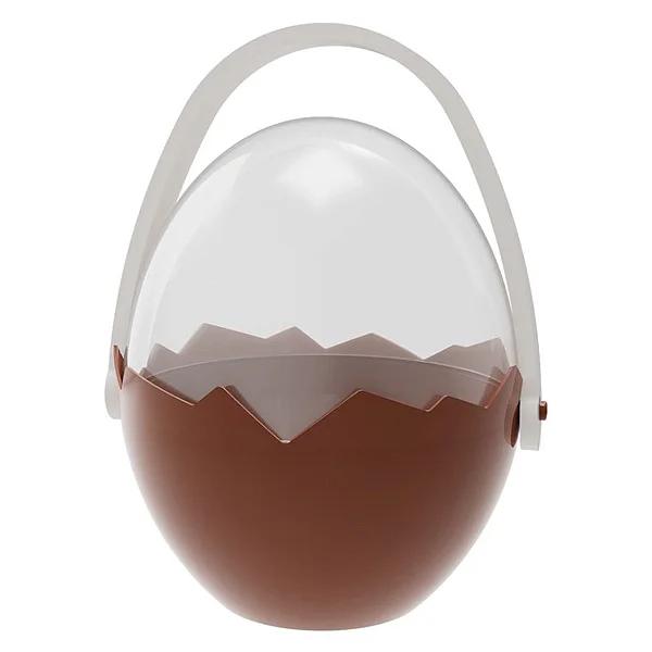 CESTINHA OVO 20,5CM C/ALCA MARROM UN PRODUFEST