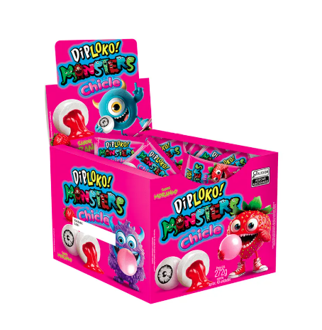 CHICLE MONSTER DIPILOKO MORANGO 40UN DANILLA