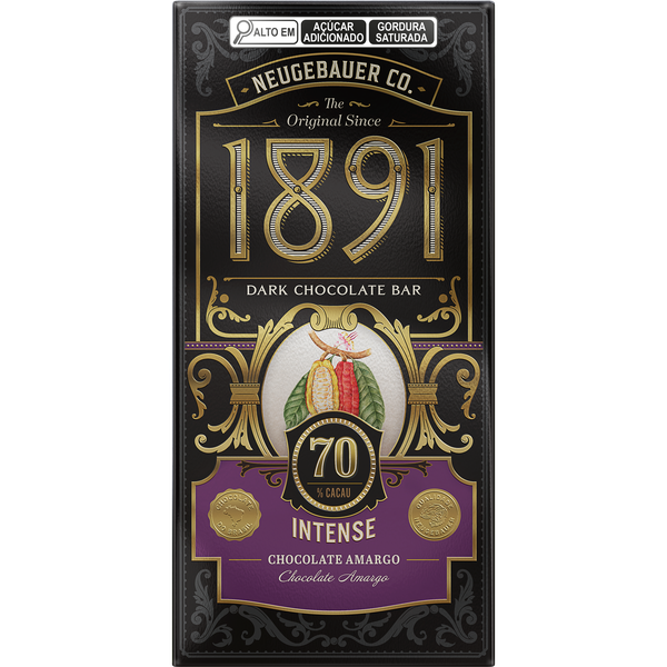 CHOCOLATE 1891 CACAU 70 % 90G NEUGEBAUER