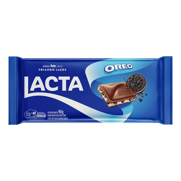 CHOCOLATE AO LEITE LACTA OREO 90G LACTA