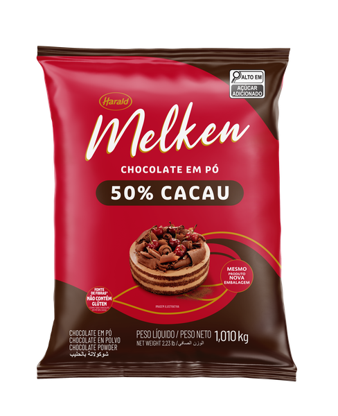 CHOCOLATE EM PO 50% 1,01KG HARALD